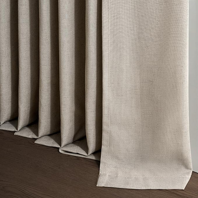 94 Inch Length Pinch Pleat Linen Curtains Drapes 2 Panels Set, Hooks Sense of - Image 7
