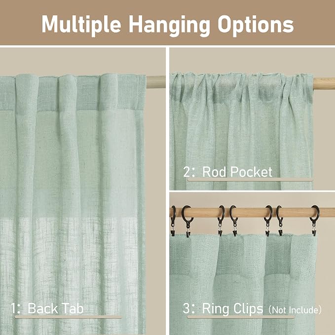 LAMIT Living Room Linen Curtains - Image 3