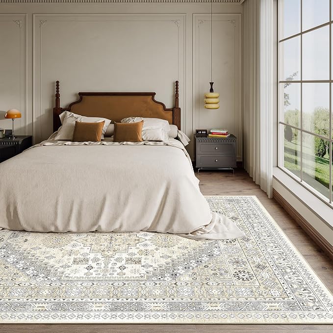 5x8 Area Rugs for Living Room, Large Washable Rug, Dining Room, Low Pile - Image 9