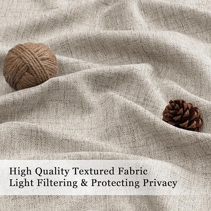 OWENIE Linen Valances for Windows 1 Pcs 18 Inch Length, Light Filtering - Image 2