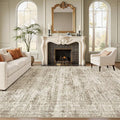 Soalmost 9x12 Area Rugs for Living Room Washable Rug Non-Slip Brown | Large by Soalmost