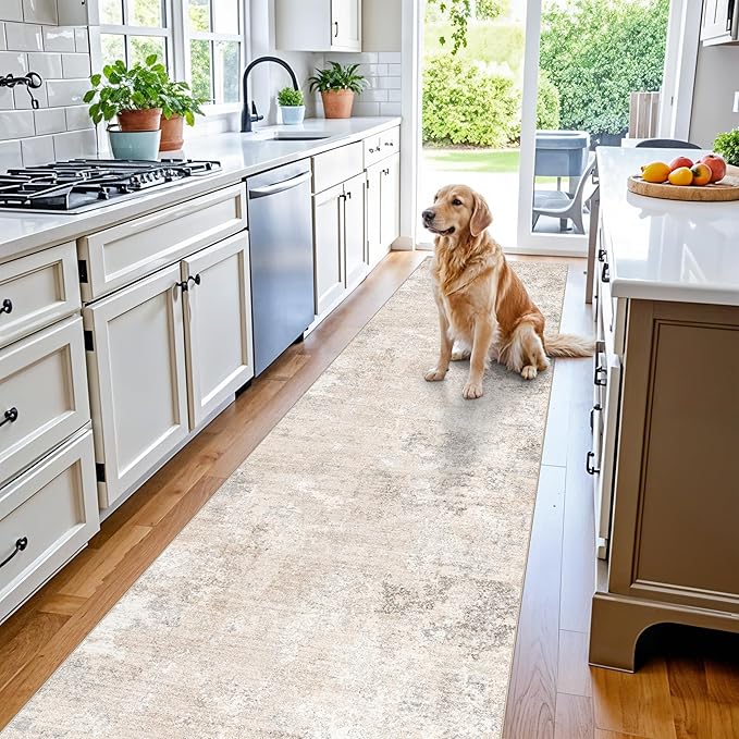 3x15 Ft Long Hallway Runner Rug – Non-Slip Washable Kitchen Floor Rug by BYYVOORugsforYourHome