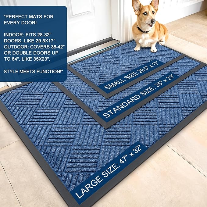 OLANLY Front Door Mat Outside Entrance 33x21, Waterproof Heavy-Duty Doormat | - Image 2