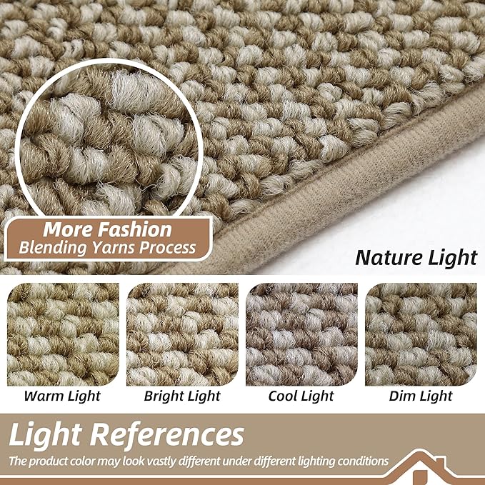 BEQHAUSE Dirt Trapper Door Mat 20" x 32", Non-Slip Washable, Light Beige | - Image 5