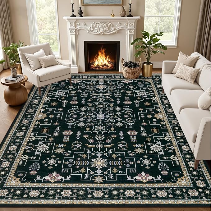 10x14 Area Rugs Living Room: Washable Vintage Rug by EXPEDIX