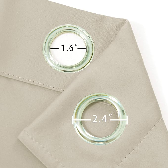 Light Beige Thermal Blackout Curtains/52 x 108 Inch/Set of 2 Panels Room - Image 6