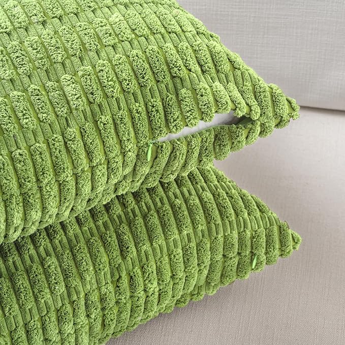 Fancy Homi 4 Packs Boho Lime Green Decorative Throw Pillow Covers 22x22 Inch - Image 3