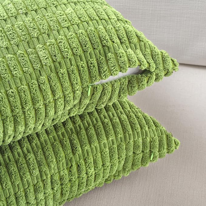 Fancy Homi 4 Packs Boho Lime Green Decorative Throw Pillow Covers 16x16 Inch - Image 3