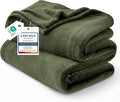 Bedsure Fleece Blankets King Size Oive Green by Unknown