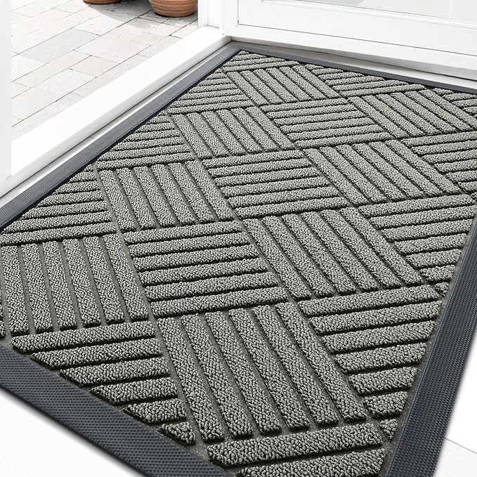 OLANLY Front Door Mat Outside Entrance, Waterproof Heavy-Duty Doormat | 29.5x17 by OLANLY