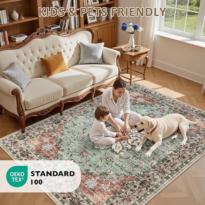 4x6 Area Rugs Living Room: Washable Rug - Image 8