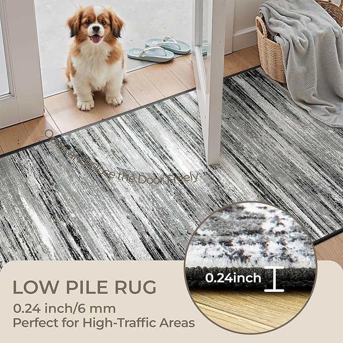 2'6 x 8' Runner Rug Non Slip, Washable Kitchen Rugs, Nursery Room, Soft Runner - Image 6