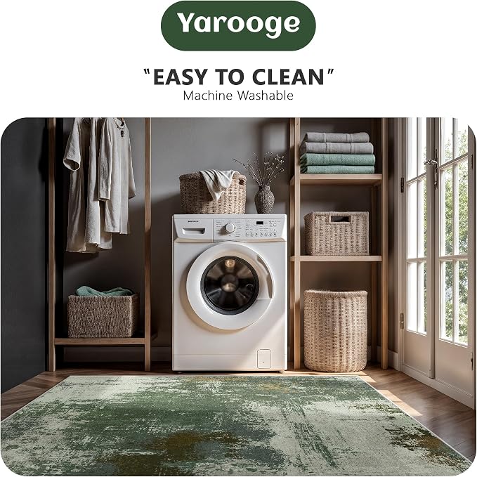 6x9 Area Rugs - Modern Abstract Washable Rug, Ultra Soft Non Slip Low Pile - Image 6