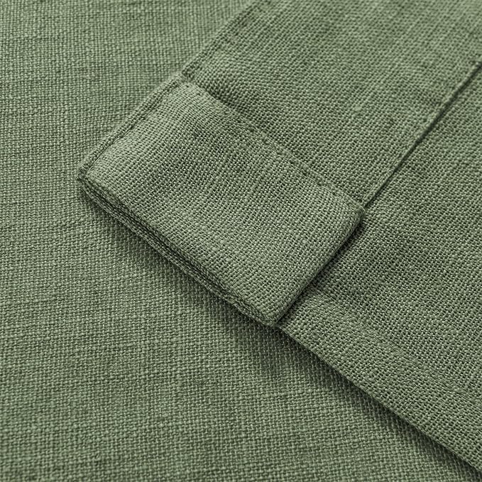 Joydeco Linen Curtains 84 Inch Length 2 Panel Sets, Light Filtering Curtains - Image 8