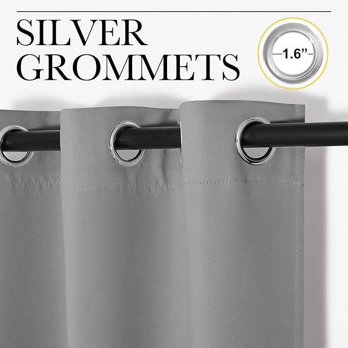 NICETOWN Thermal Insulated Grommet Blackout Curtains, 2 Panels, W42 x L78 -Inch - Image 3