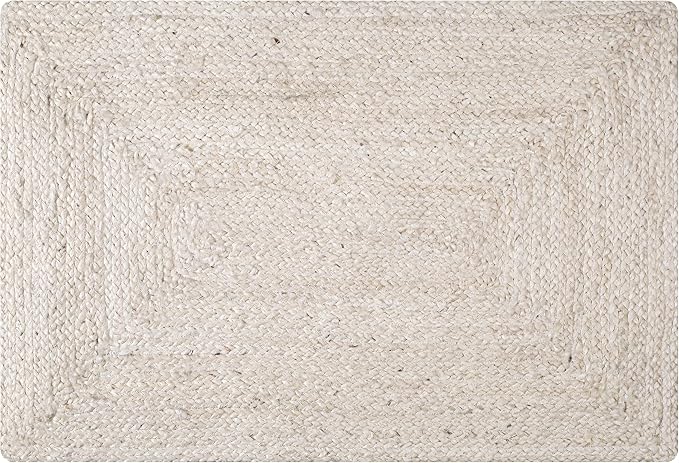 Hausattire Hand Woven Jute Braided Rug, Reversible Boho Entry Area Rugs - Image 4