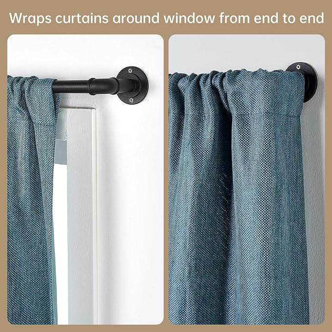 Industrial Curtain Rods for Windows 28 to 48 Inches, for Indoor and Outdoor - Image 4