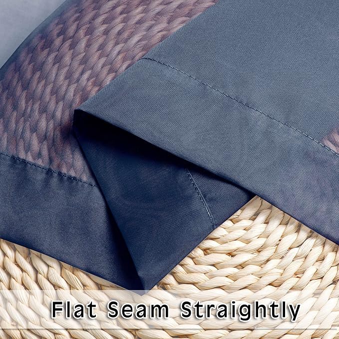 2 Panels Sheer Navy Blue Curtains 72 Inches Length Window Treatment - Image 5