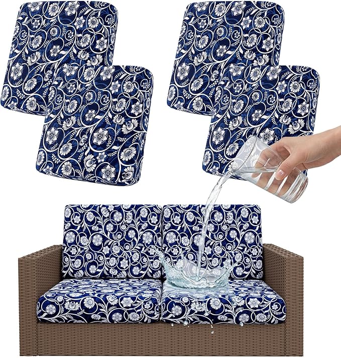 Smiry Waterproof Patio Cushion Covers, Stretch Outdoor Furniture Covers | Couch by Smiry