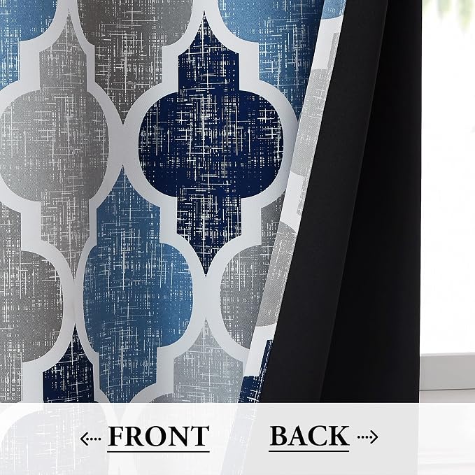 Beauoop 100% Blackout Curtains 96 Inches Long 2 Panels - Image 3