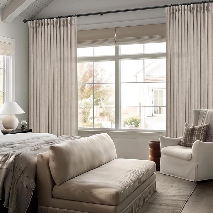 Extra Wide 70 Inch Pinch Pleated Curtains 84 Inch Length 2 Panels Set - Image 7