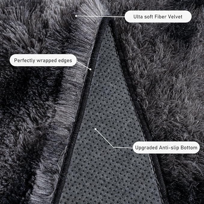 Small Area Rug, 2x3 Rug for Bedroom Shaggy Throw Rugs for Dorm Rug, Soft Tie - Image 4