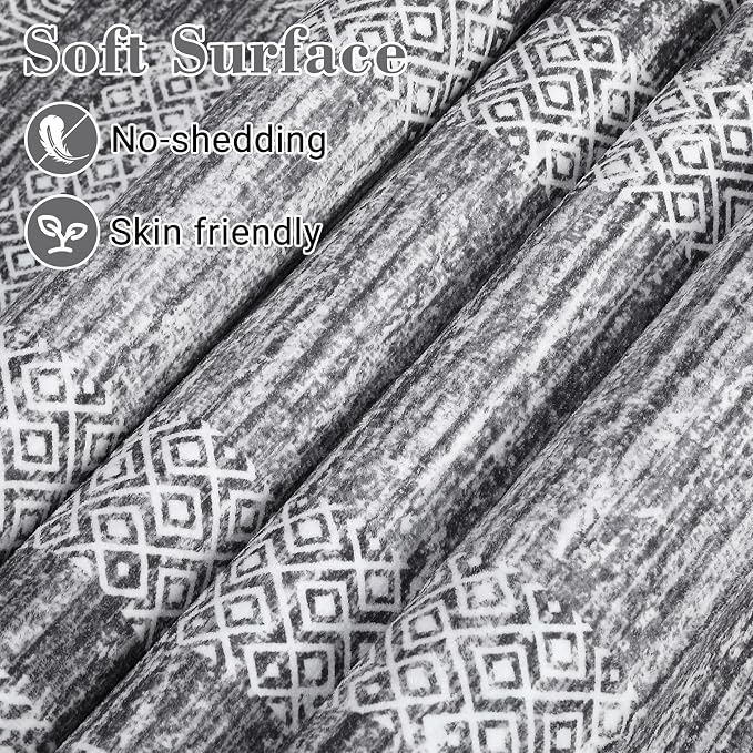 GarveeHome 9x12 Large Modern Gray Area Rug Distressed Bordered Rug Soft Non - Image 4