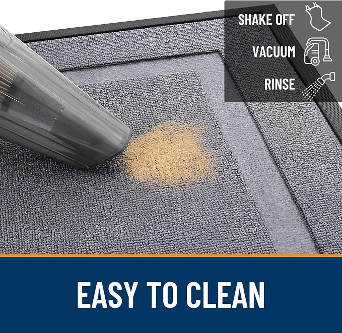 OLANLY Front Door Mat Outside 33x21, All-Season Heavy-Duty Rubber Doormat | - Image 5