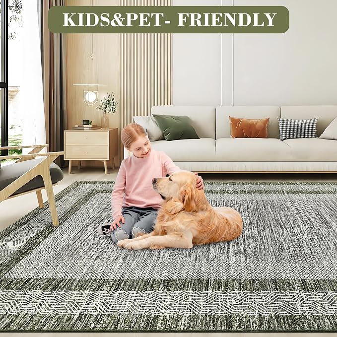 GarveeHome Small Bedroom Area Rug 3x5 Bordered Area Rug - Image 7