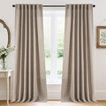 RYB HOME Sheer Curtains 102 inches, Extra Long Floor to Ceiling Curtains | Half by RYBHOME
