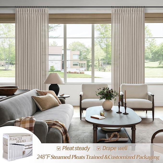 Extra Long 120 Inch Pinch Pleated Curtains - Image 4