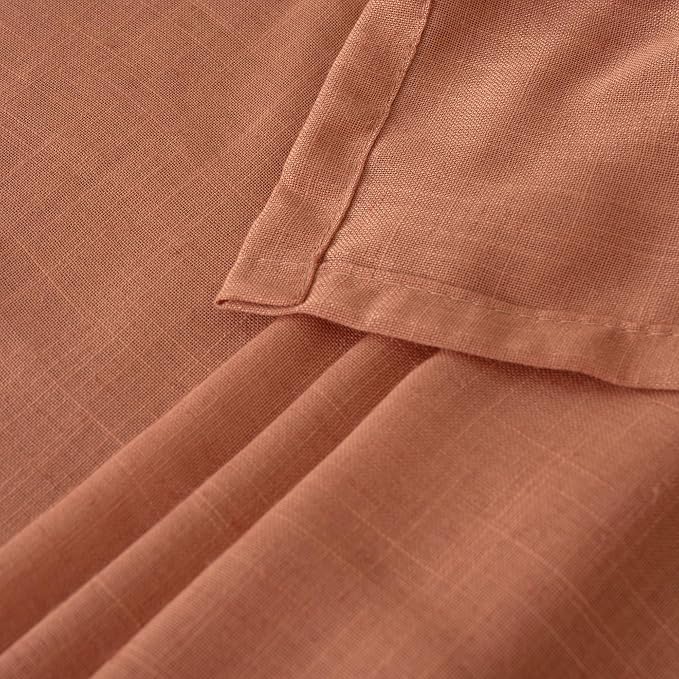 BGment Terracotta 96 Inches Long Linen Curtains - Image 8