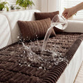 Fixwal Waterproof Flannel Dog Couch Cover, 27.6" x 82.7", Dark Brown | by Fixwal