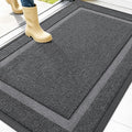 OLANLY Front Door Mat Outside 47x32, All-Season Heavy-Duty Rubber Doormat | Grey by OLANLY