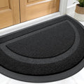 OLANLY Half Circle Front Door Mat Outside 33x21 All-Season Rubber Doormat | Jet by OLANLY