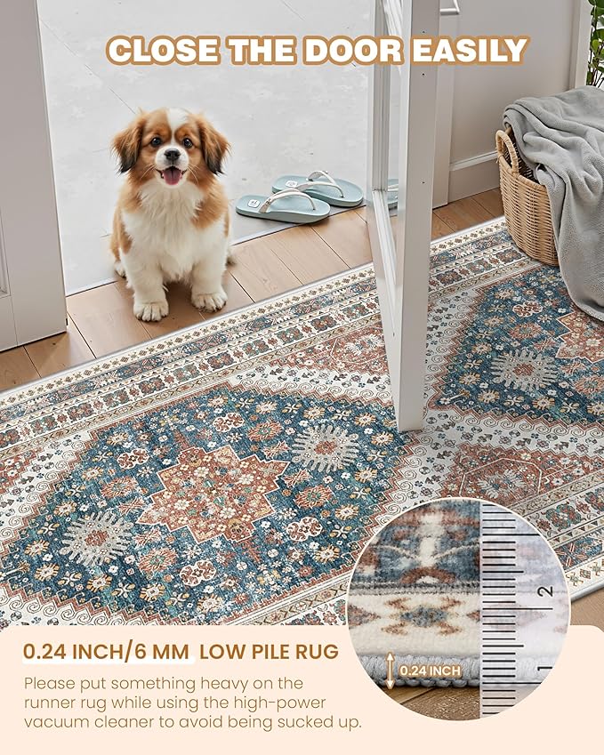 Hallway Runner Rug 2x12 Extra Long Washable Runner, Non Slip Runner - Image 6