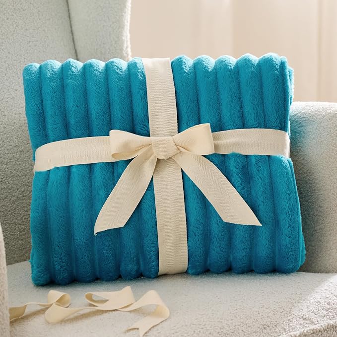 Bedsure GentleSoft Teal California King Size Blanket - Image 8