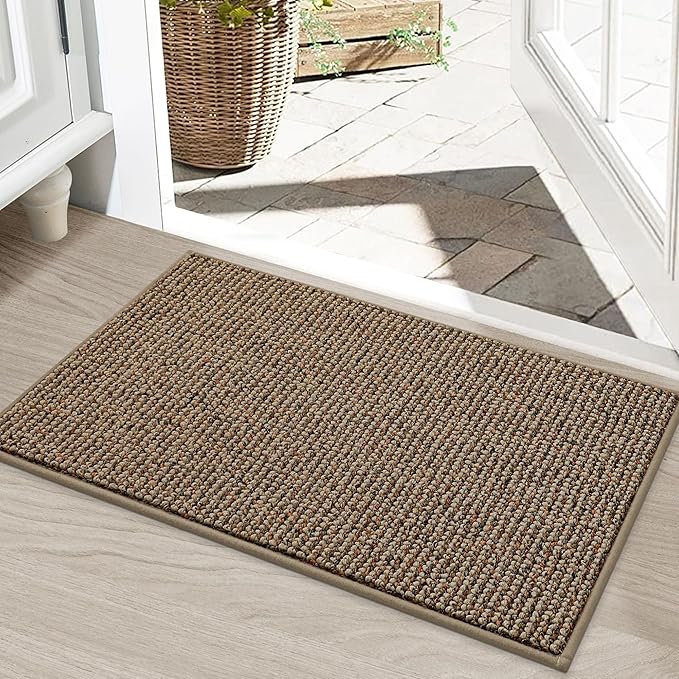 BEQHAUSE Dirt Trapper Door Mat 20" x 32", Non-Slip Washable Doormats, Low by BEQHAUSE