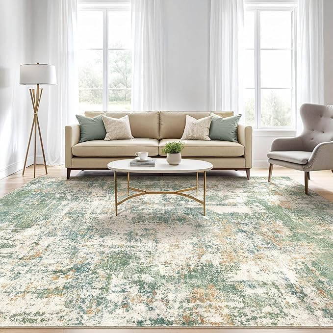 LOONGRUG 7x10 Area Rug Washable Large Neutral Modern Living Room Rugs | - Image 5
