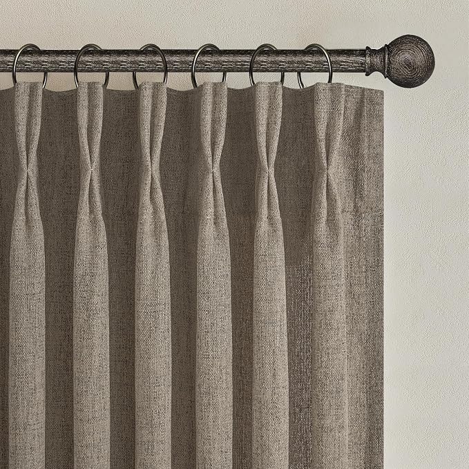 High Ceiling Dark Flax Extra Long 120 Inch Curtains 60 Inch Wide - Image 2