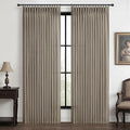 Extra Long Dark Flax Semi Sheer 60 Inch Wide Curtains 108 Inches by PleatedDrapes