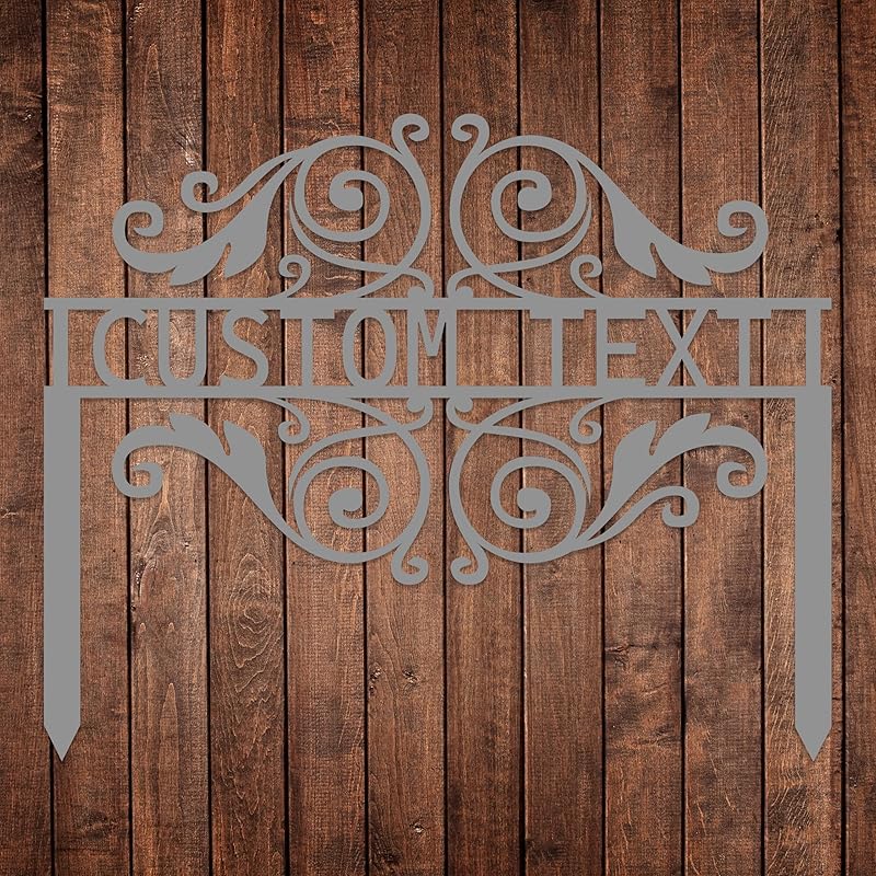Personalized Metal Garden Sign with Stake, Custom Garden Decor for Outdoor, Custom Family Name Sign, Patio Decorations, Lawn Art, Farmhouse Decorative, Welcome Garden Sign, Housewarming Gift