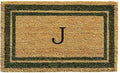 Calloway Mills 153042436J Sage Green Border 24" x 36" Monogram Doormat by Callowaymills