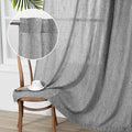 MYSKY HOME 95 Inch Curtains Farmhouse Light Filtering Privacy Curtain Drapes by MYSKYHOME