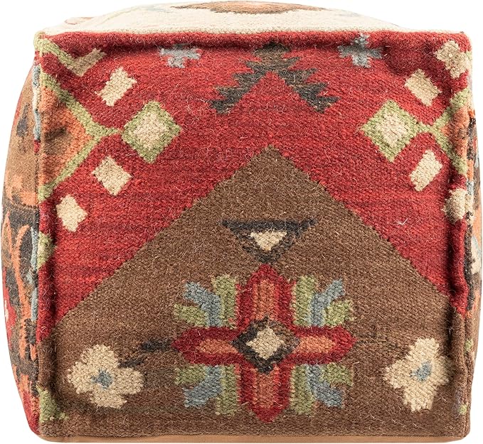 Mark&Day Pouf Ottoman, Gaubitsch Rustic Camel Cube Pouf Foot Rest for Living Room, Bedroom and Boho Home Decor (18"x18"x18")