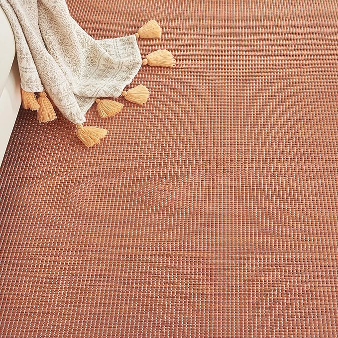 Nourison Positano Indoor/Outdoor Terracotta 9' x 12' Area Rug, Easy- Cleaning, Non Shedding, Bed Room, Living Room, Dining Room, Backyard, Deck, Patio (9x12)