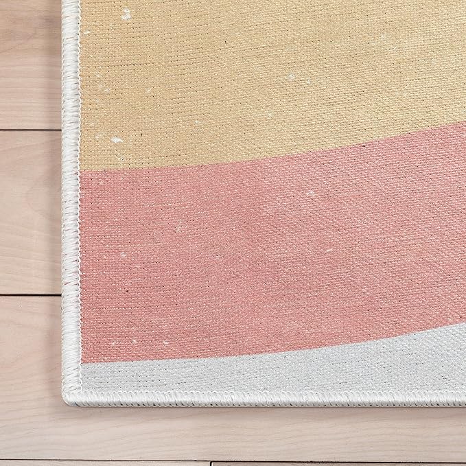 Well Woven Kids Rugs Rainbow 9'10" x 13' Multi Color Modern Flat-Weave Playroom Area Rug