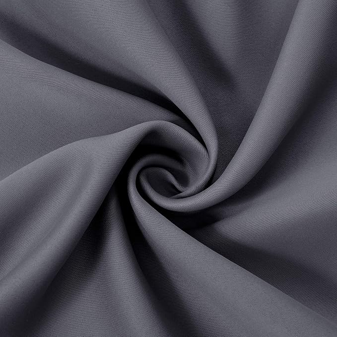 Grey Blackout Curtains 52 x 63 Inch/Gray Curtains Set of 2 Panels/Room - Image 7