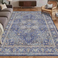 Washable Area Rug 9' x 12' Vintage Traditional Persian Mat by Unknown
