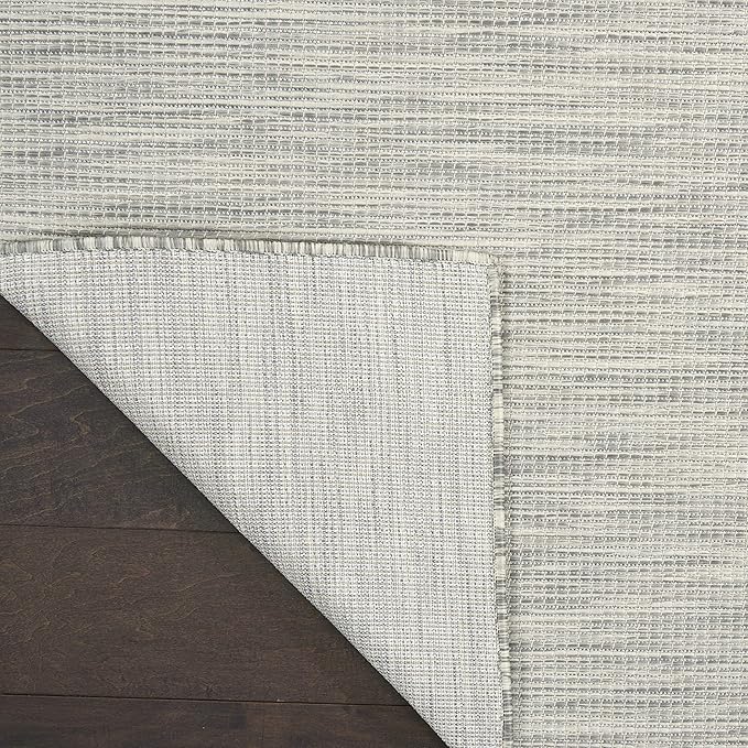 Nourison Home Positano 6' x 9' Light Gray Fabric Modern Indoor/Outdoor Area Rug